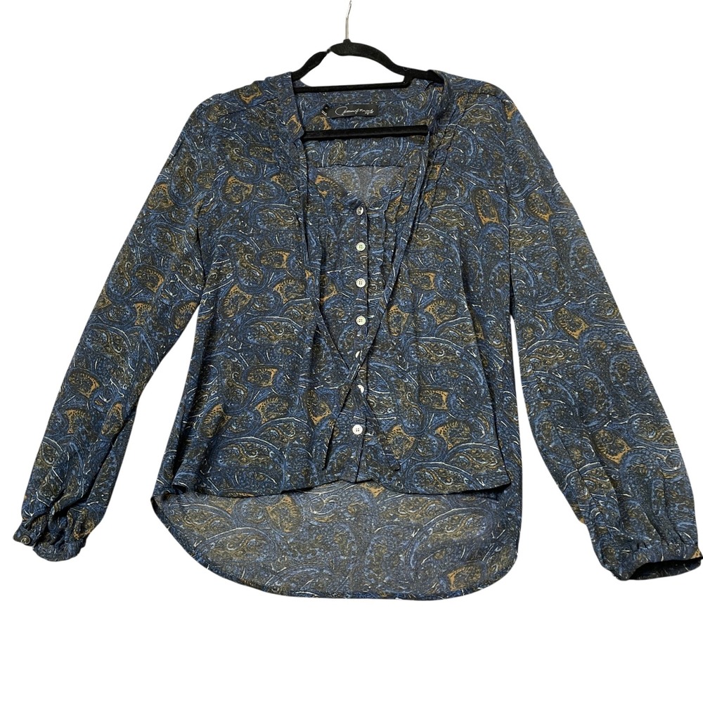 Patterson J Kincade Medium‎ Print Blouse Long Sleeve 100% Polyester